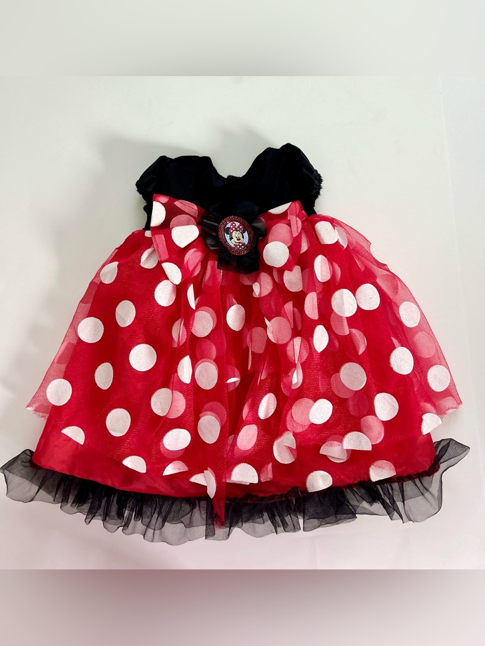 Disney Baby Minnie Mouse Halloween Costume Dress 12-18M Polka Dot Tulle